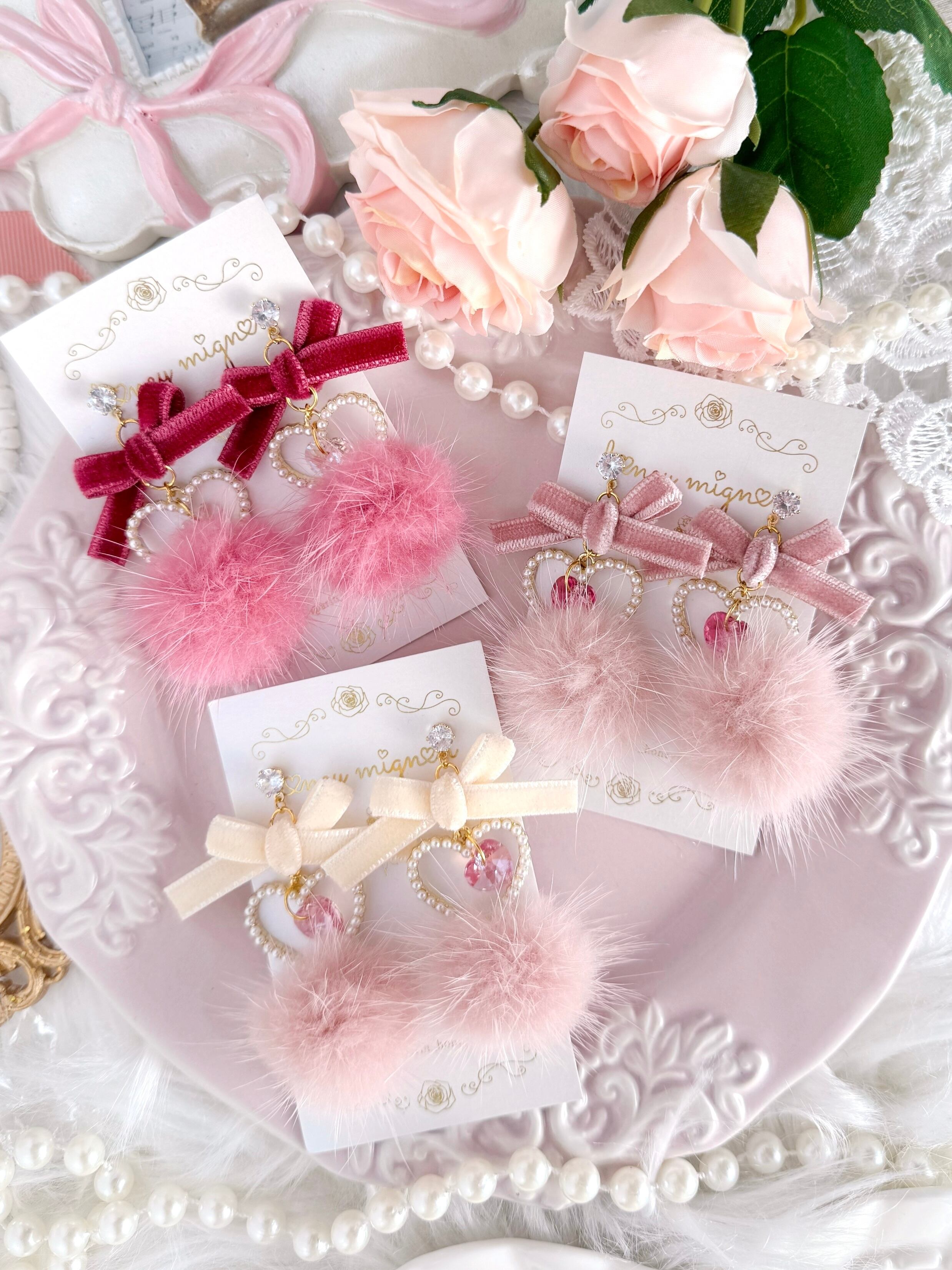 ファーピアス/イヤリング【AW-FU-28】