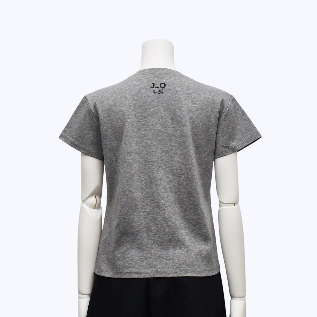 J_O ORIGINAL ARTロゴTシャツ【無限モノクローム×グレー