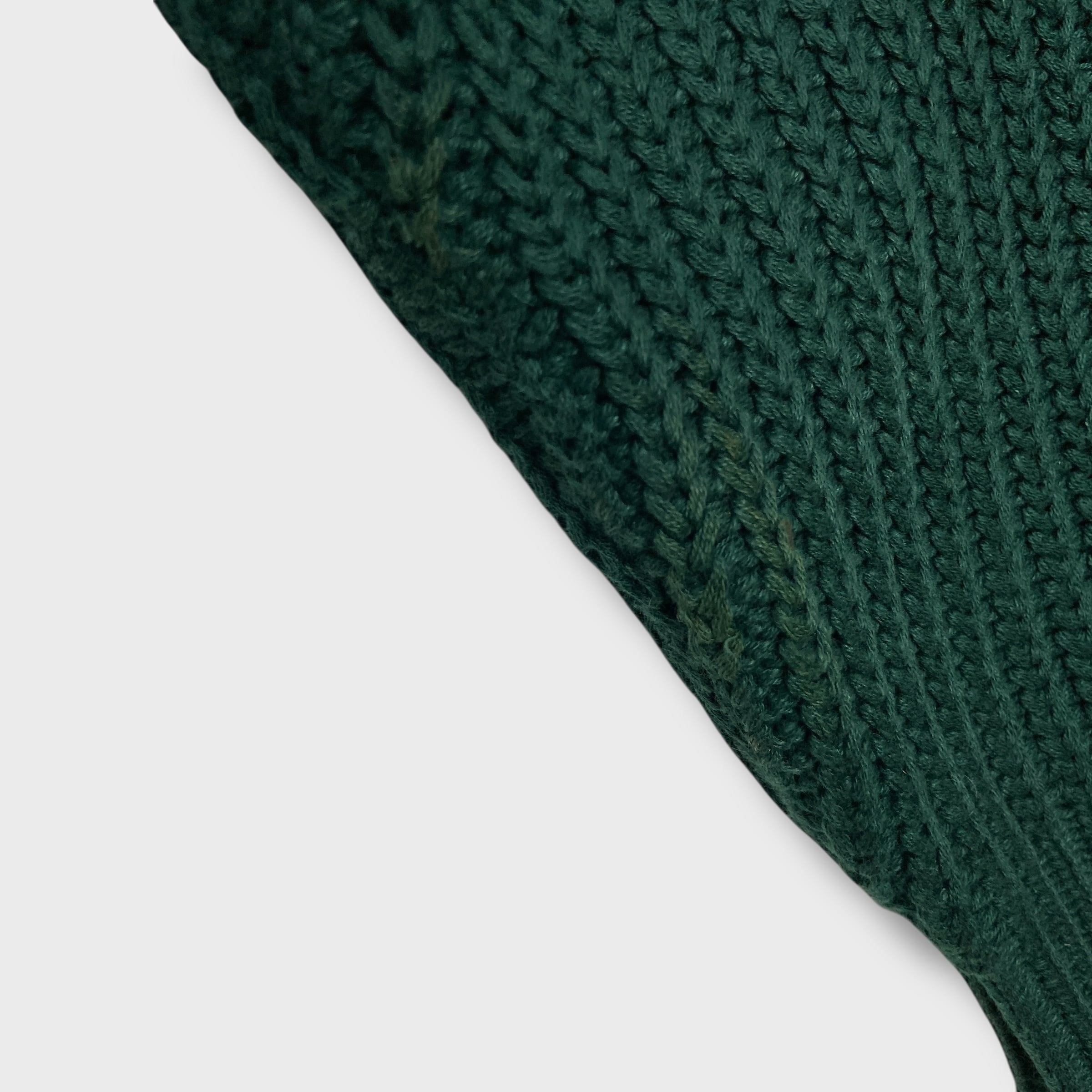 90s GAP オールドギャップ コットンニット リブ編みニット グリーン M