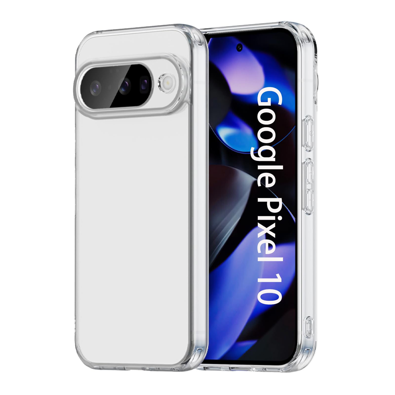 UIUIKA for Google Pixel 10 ケース クリア 衝撃吸収 軽量 柔軟 TPU 素材 透明 スマートフォンカバー 対応 黄変防止 マット加工 ぴったりフィット 画面保護 耐傷 (クリア)