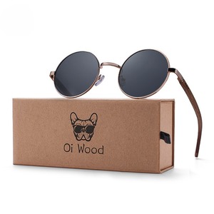 Wood Temple Round Sunglasses / ウッド テンプル ラウンド サングラス