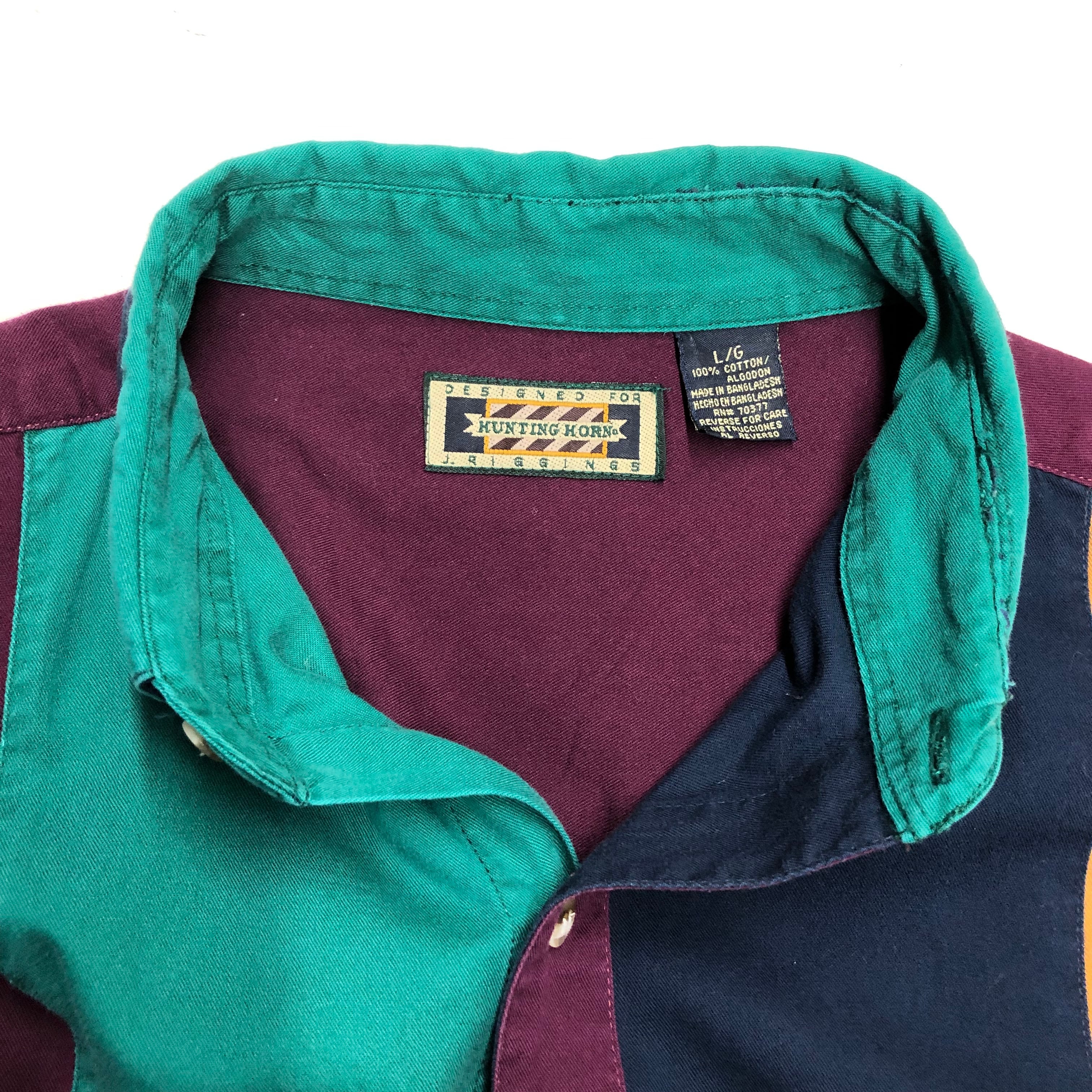 未使用【VINTAGE】80s 90s クレイジーパターン ビンテージシャツ 80～90s Vintage クレイジーパターン 切替デザイン レーヨン