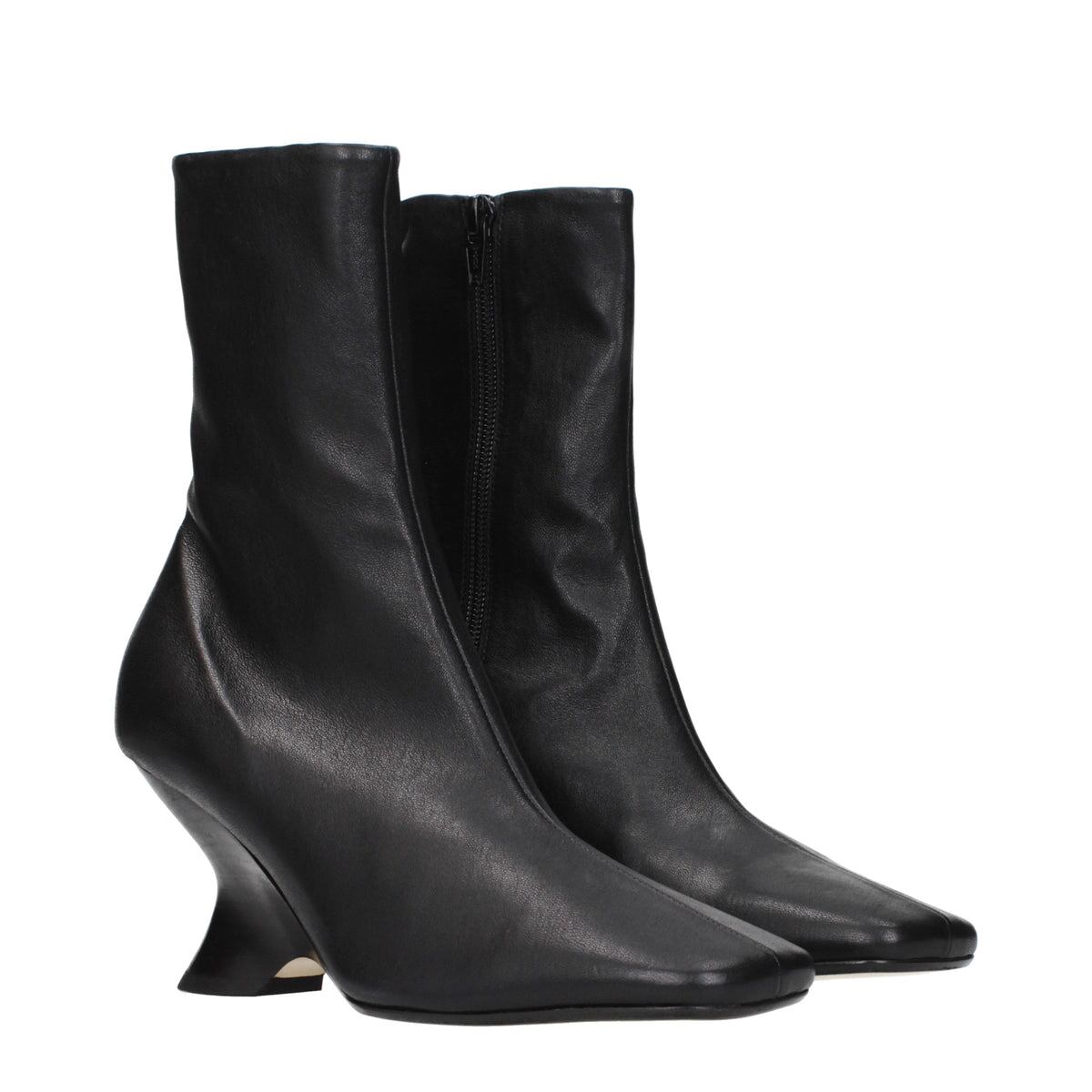 DRIES VAN NOTEN ドリスヴァンノッテン レディース アンクルブーツ レザー ブラック