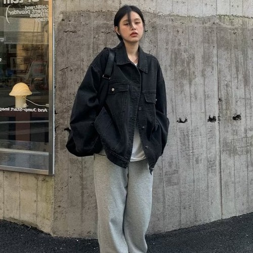 デニムジャケット レディース 長袖 Gジャン 大きいサイズ ゆったりサイズ レトロカラー デニムコート 春 秋 韓国風 ストリート カジュアル ラフ プチプラ オーバーサイズ 婦人服 おしゃれ