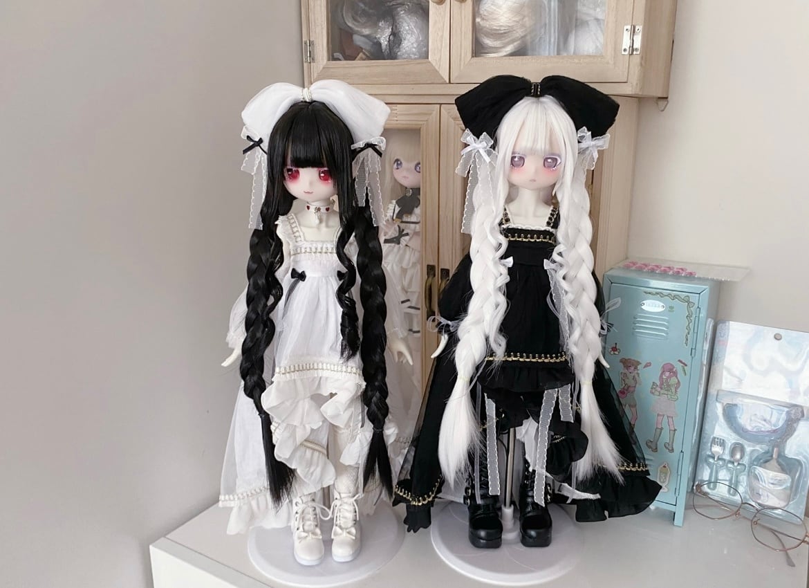 BJDドール用ウィッグ MDD/kumako/DDサイズ通用 全6色 8-9インチ 球体 ...