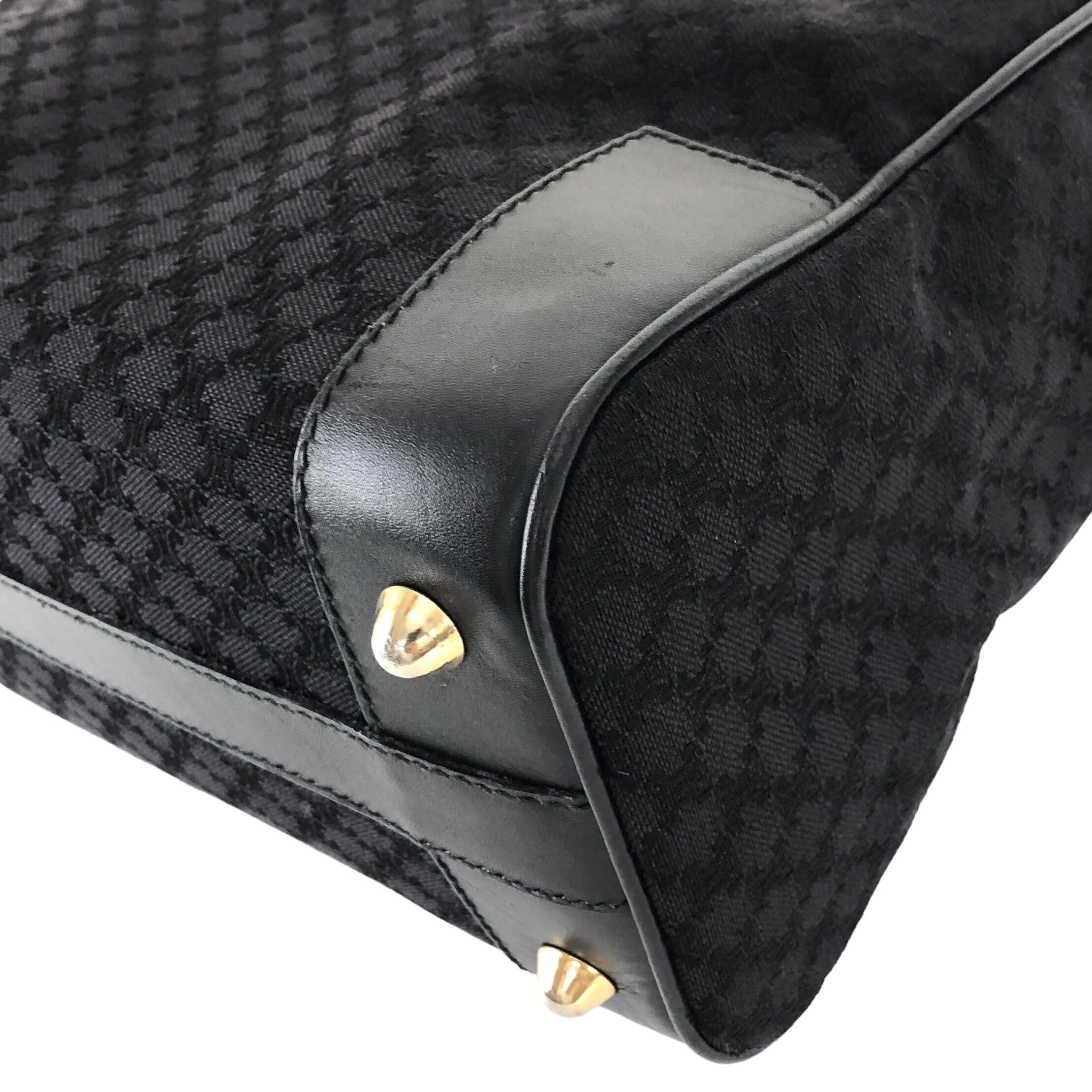 CELINE ボストンバッグ ブラック マカダム ハンドバック CELINE セリーヌ マカダム ハンドバッグ ブラック ブラゾン型押し