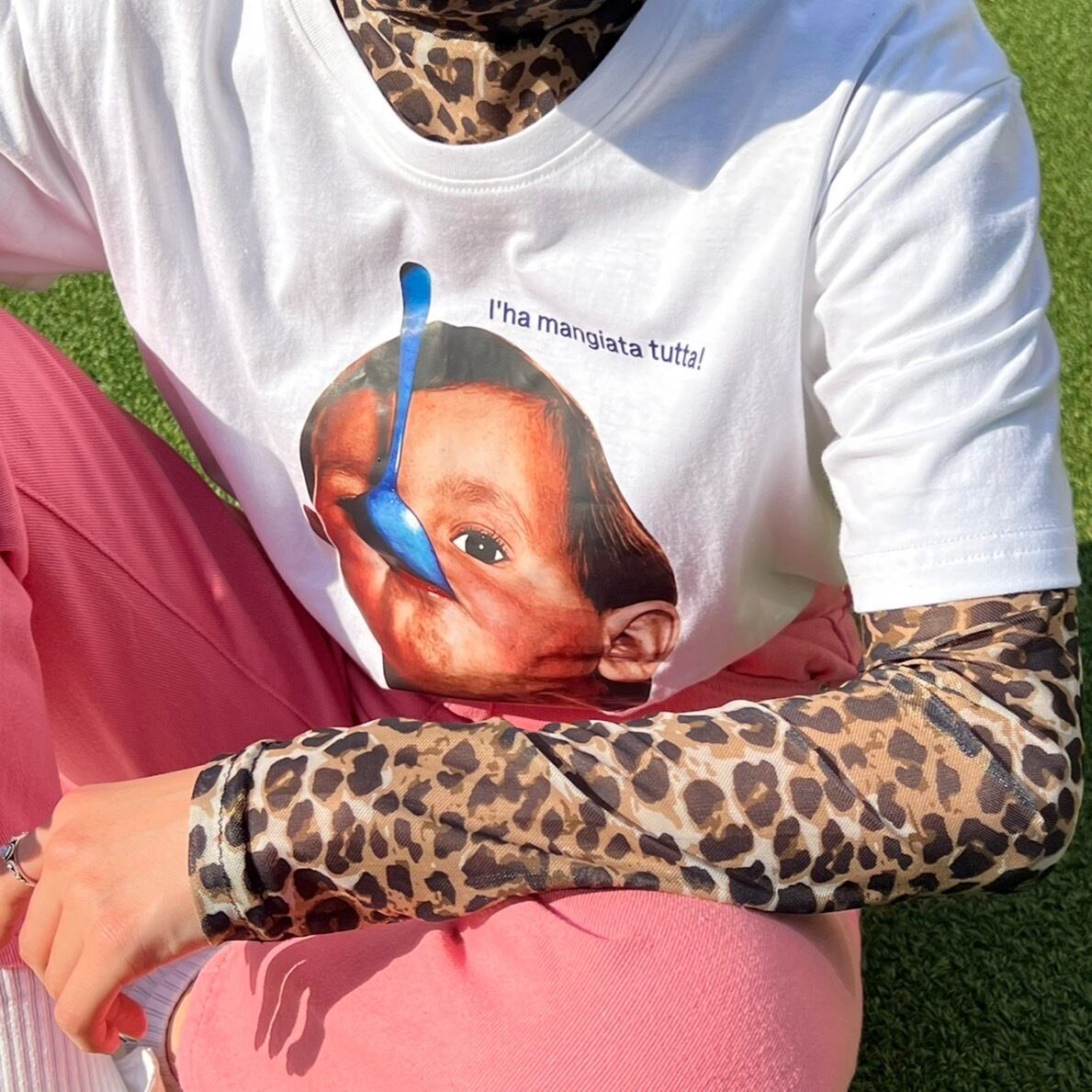 leopard pattern sheer turtleneck_LN01215