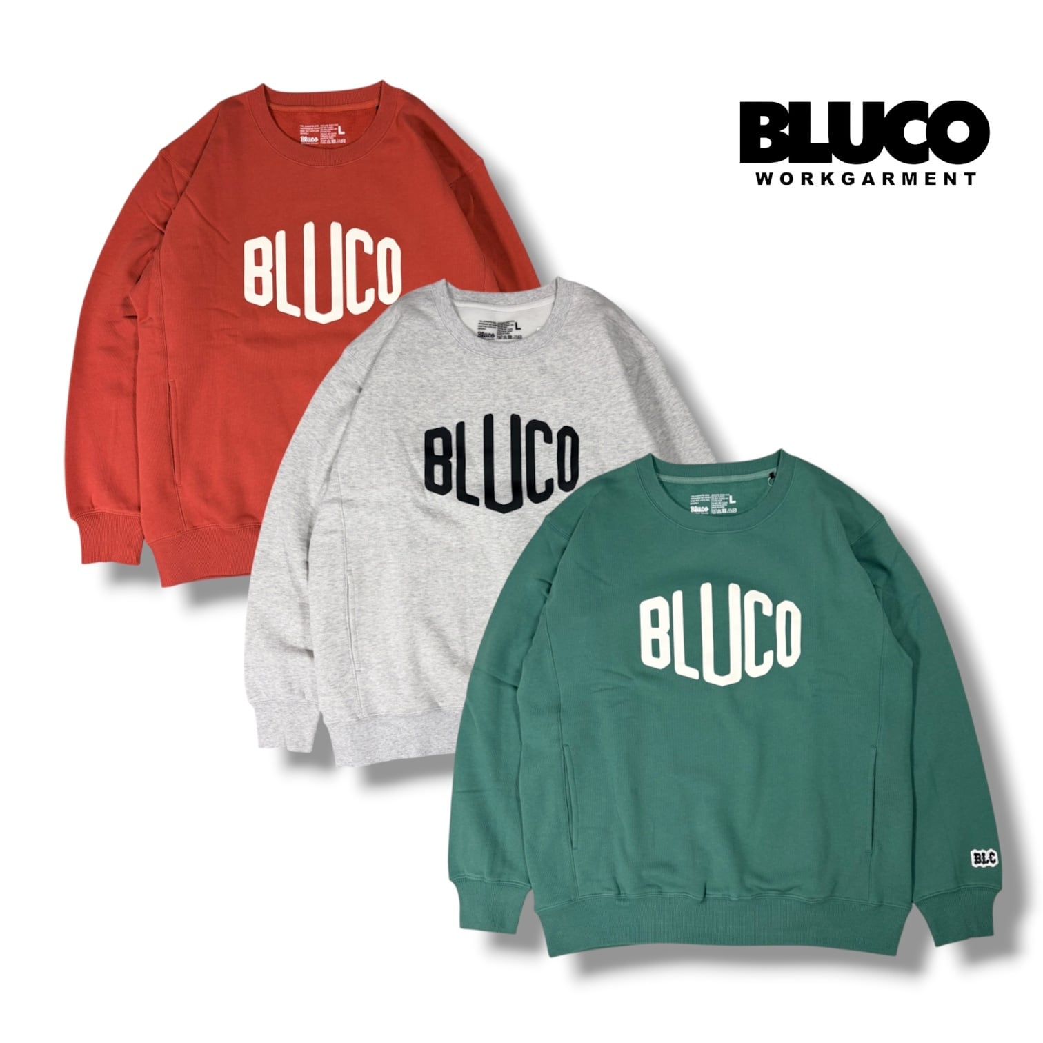 BLUCO ブルコ スウェットシャツ Hex クルーネックスウェット ポケット