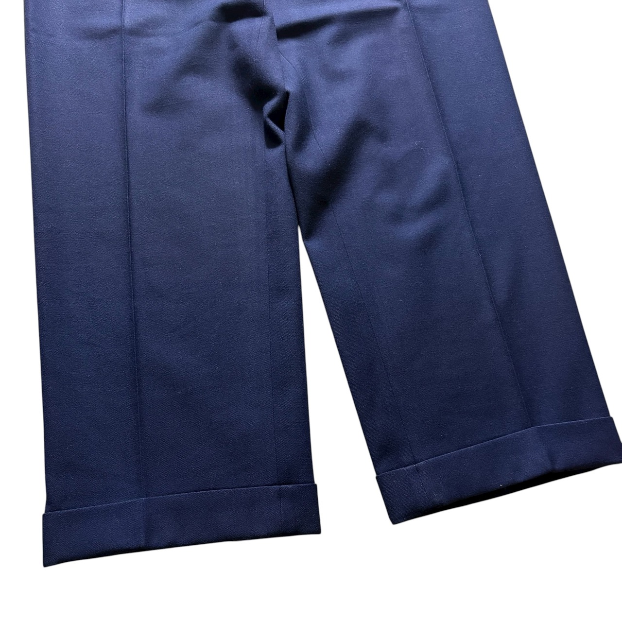 vintage 1960’s navy wool tucked slacks