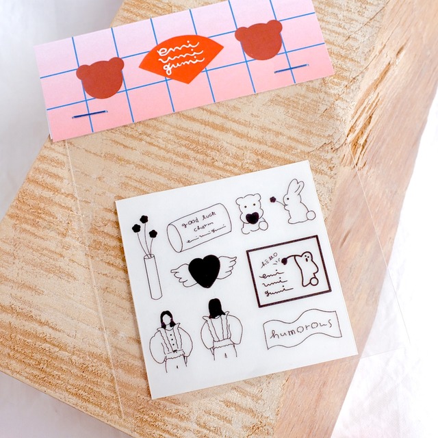 【emiumigumi】 ステッカー「おえかきステッカー」