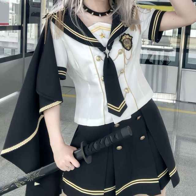 ロイヤルマリン軍服風セーラーセットアップ