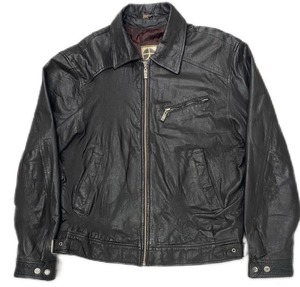 Euro Black Leather Sports Jacket/L