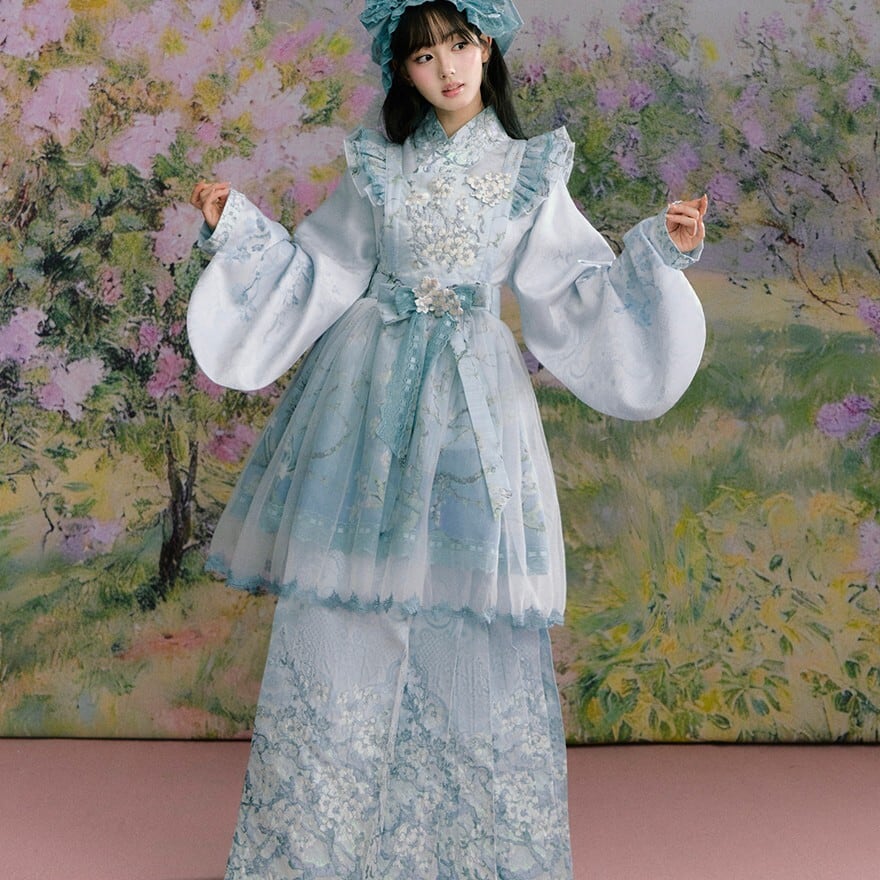 和ロリ｜杏花刺繍の着物風セットアップ 和洋折衷ロリータ | ロリータ