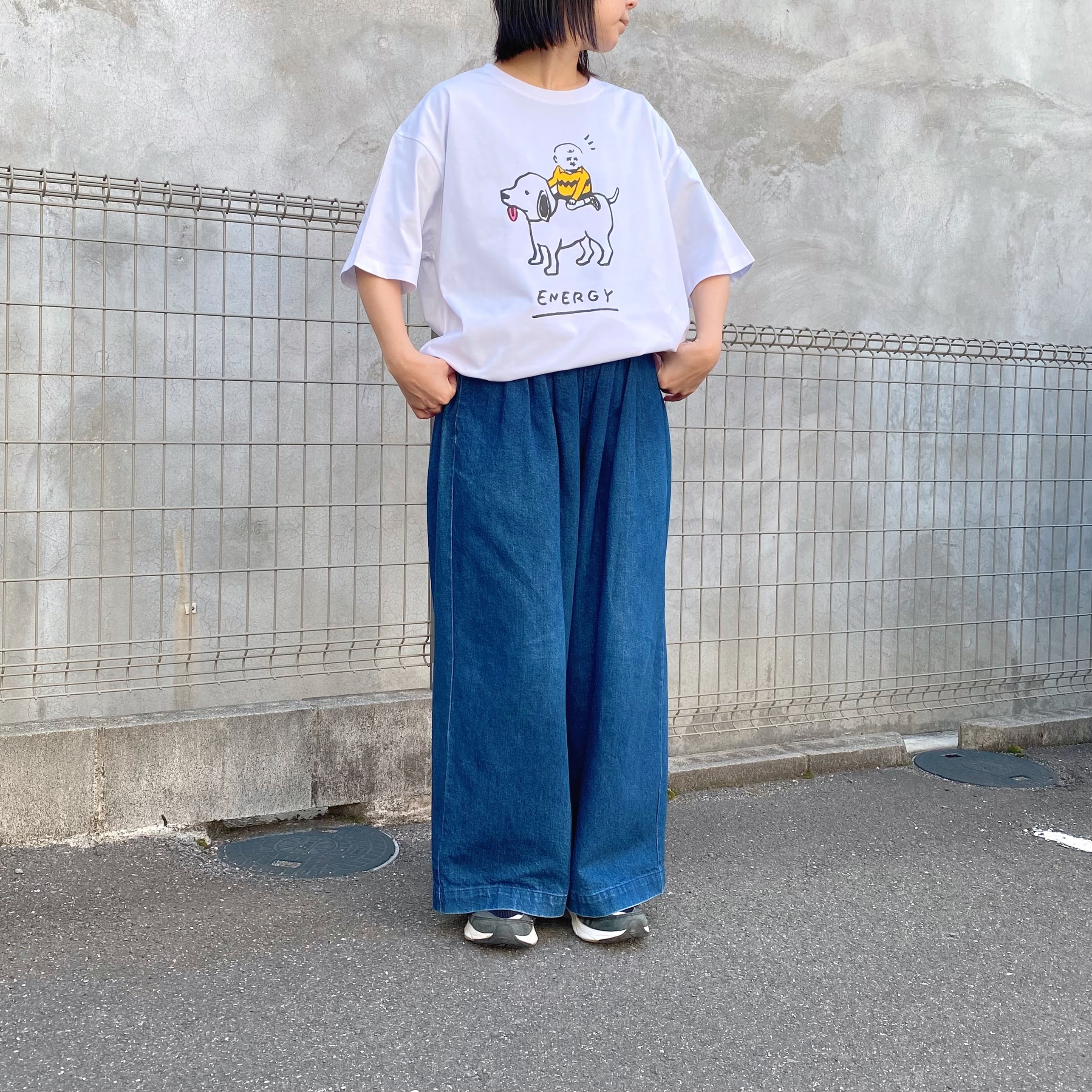 ENERGY」ボックスシルエットTシャツ（ホワイト） | YUKI HORIMOTO WEB