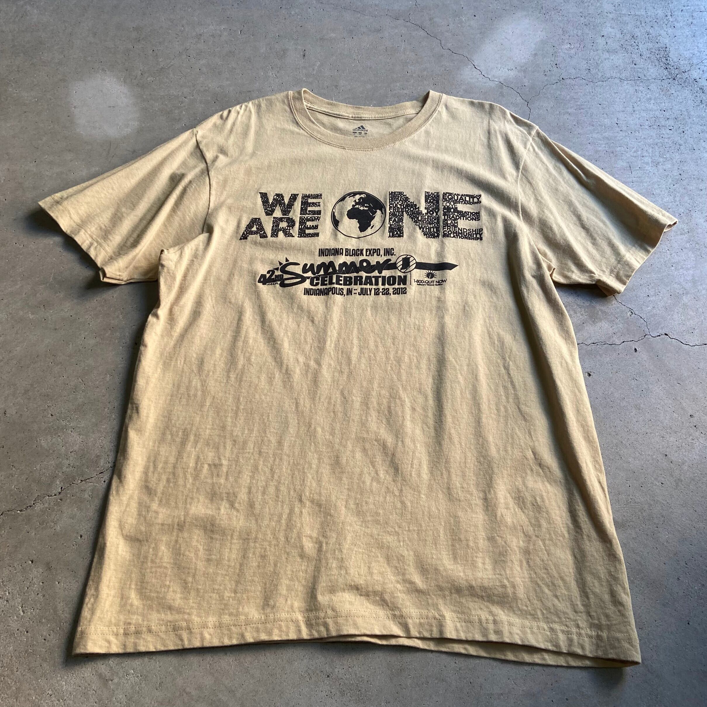 adidas アディダス Indiana Black Expo, Inc. 企業ロゴ プリント T 