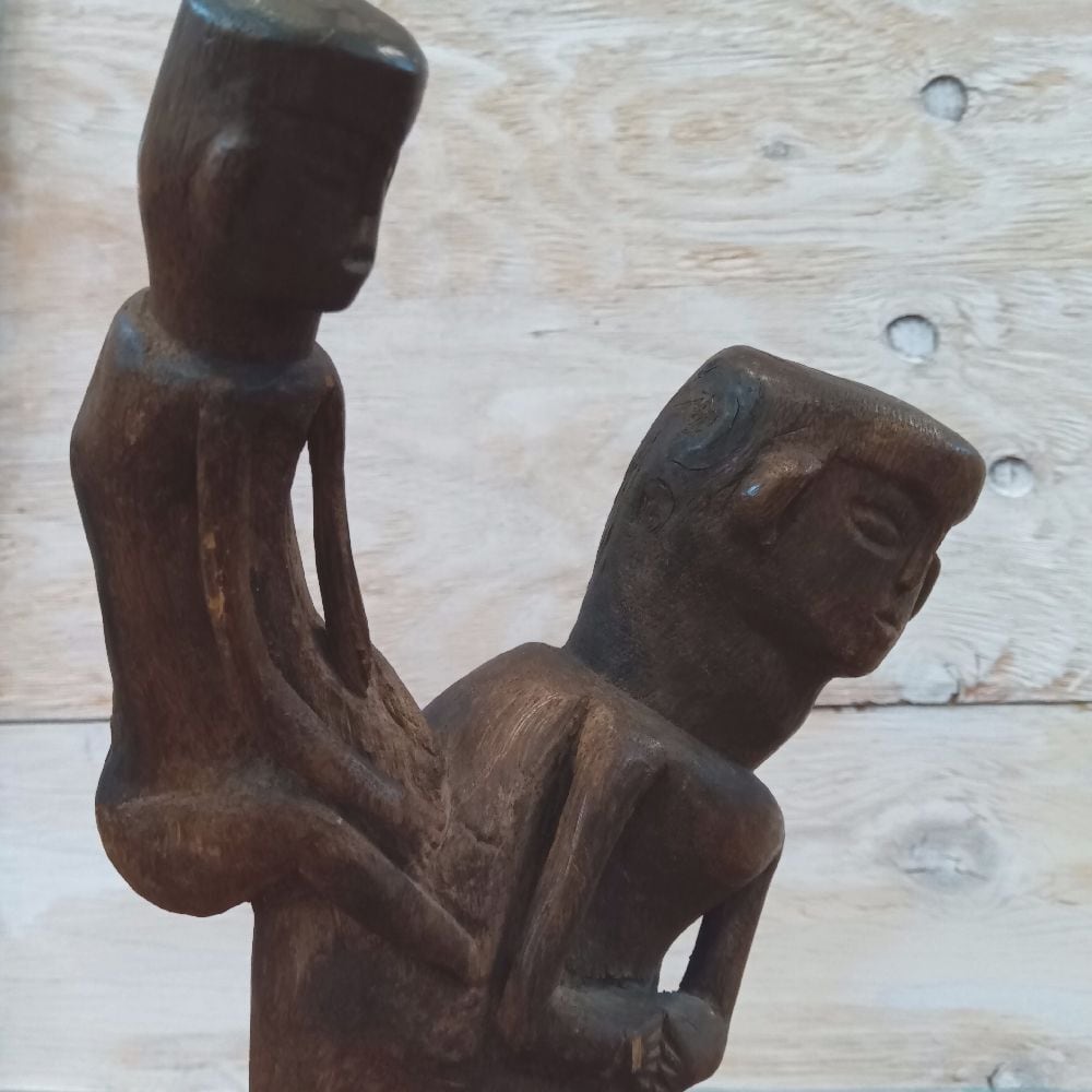 インドネシア カリマンタン ボルネオ アンティーク 木彫り 彫刻 民芸品