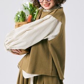 【2color】ストライプに寄り添うフリルブラウス 《P0263》