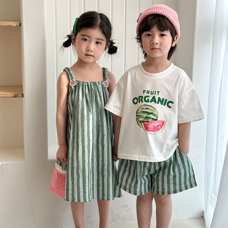 子供服おまとめ smallちゃん BABY＆KIDS】夏新作スイカデザインワンピースorセットアップ | 韓国