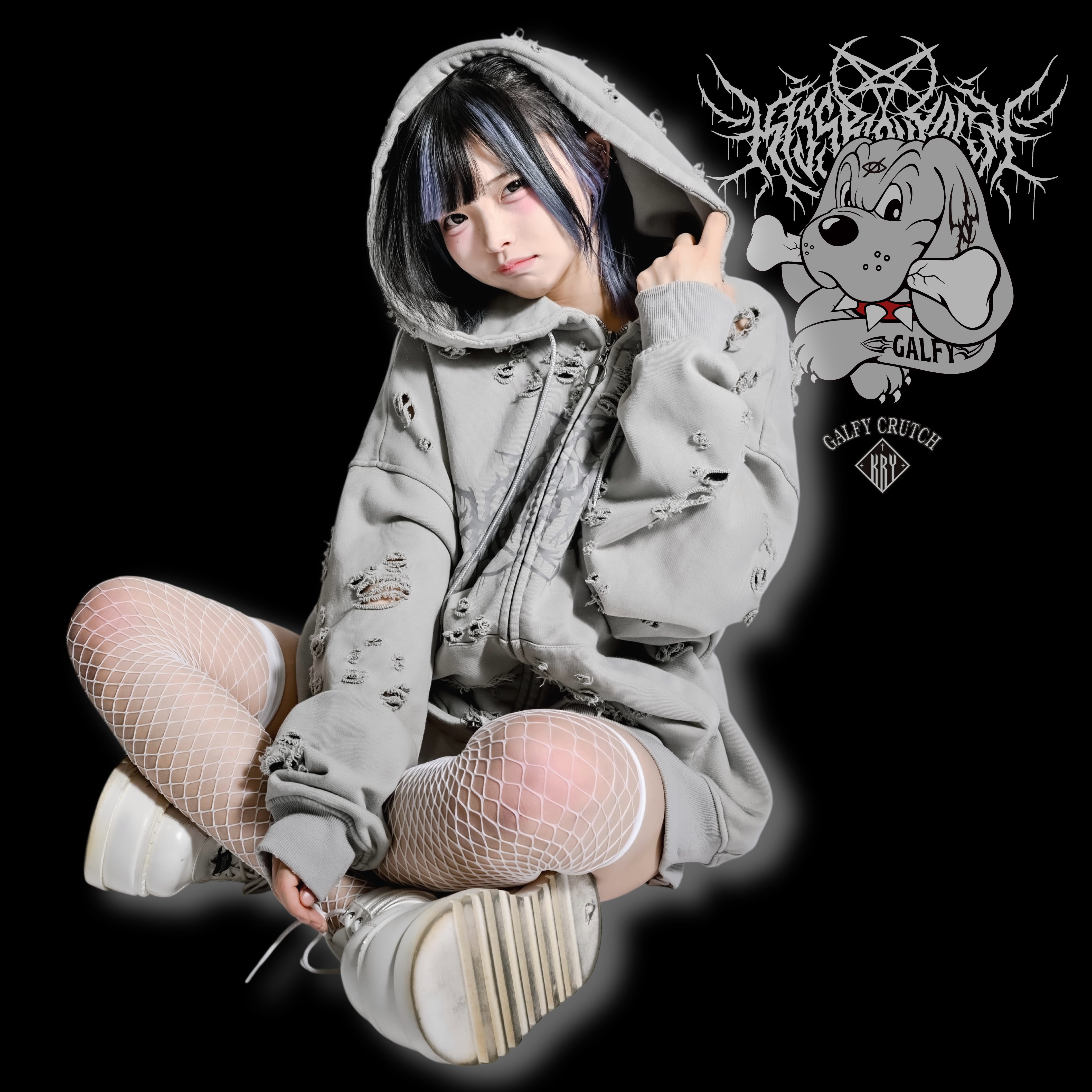 即納】「ブリーチぼろぼろパーカー」 | KRY clothing