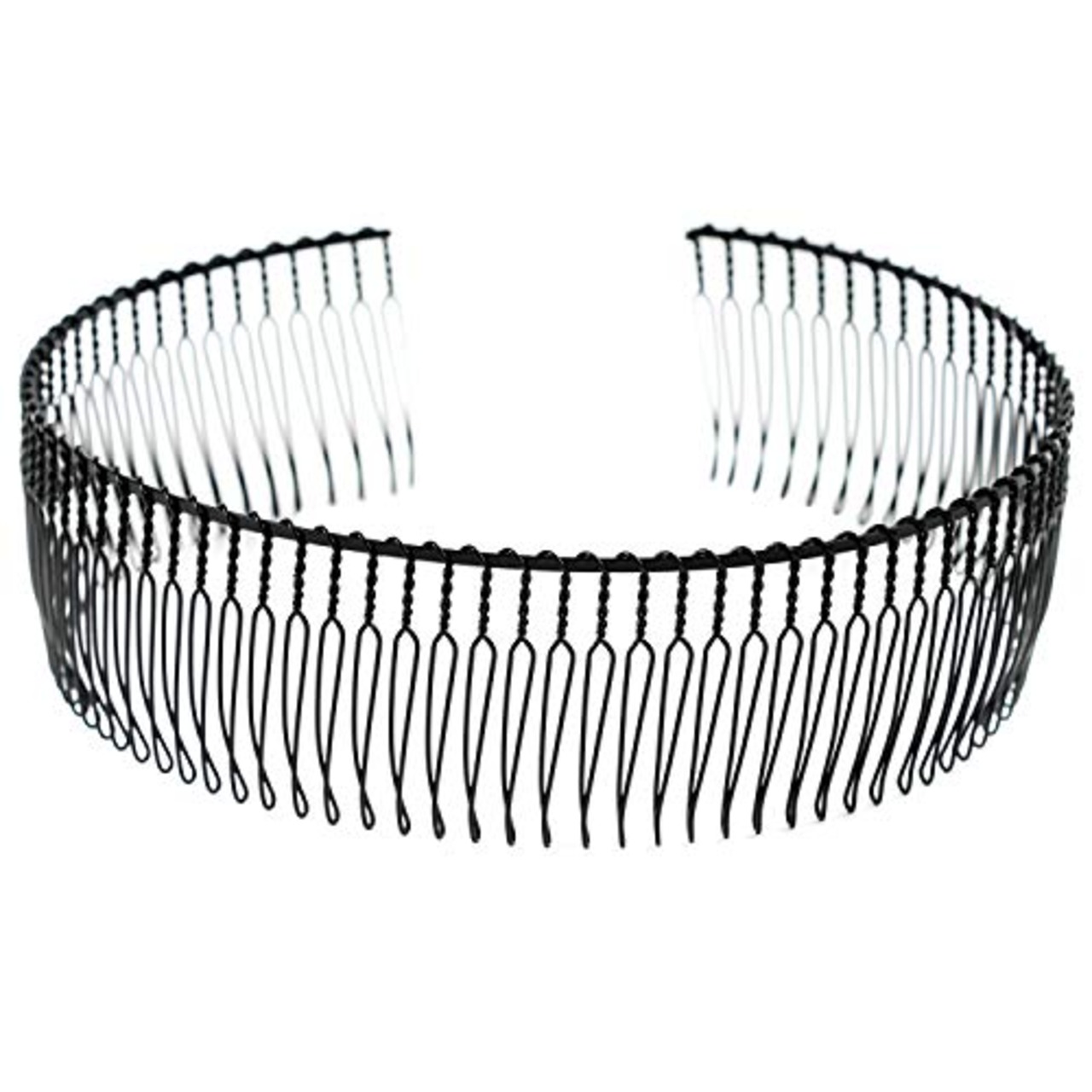 ヒーロー カチューシャ くし付き 日本製 メタル A50 黒 1個 (x 1)