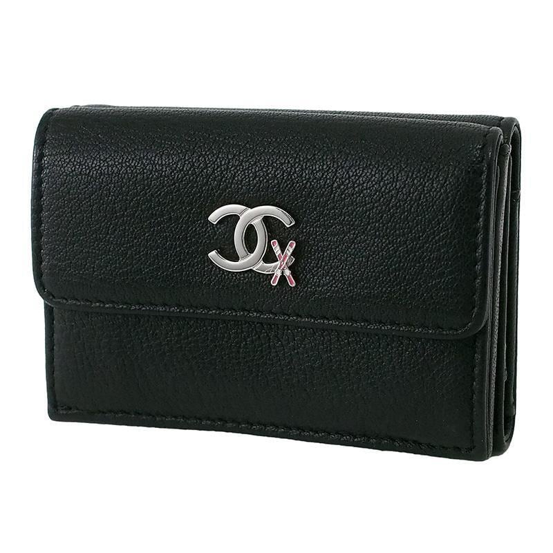 シャネル CHANEL スモール フラップ コンパクト ウォレット 3つ折り財布 小銭入れ 黒 AP0853 シャネル CHANEL スモール フラップ コンパクト ウォレット 3つ折り