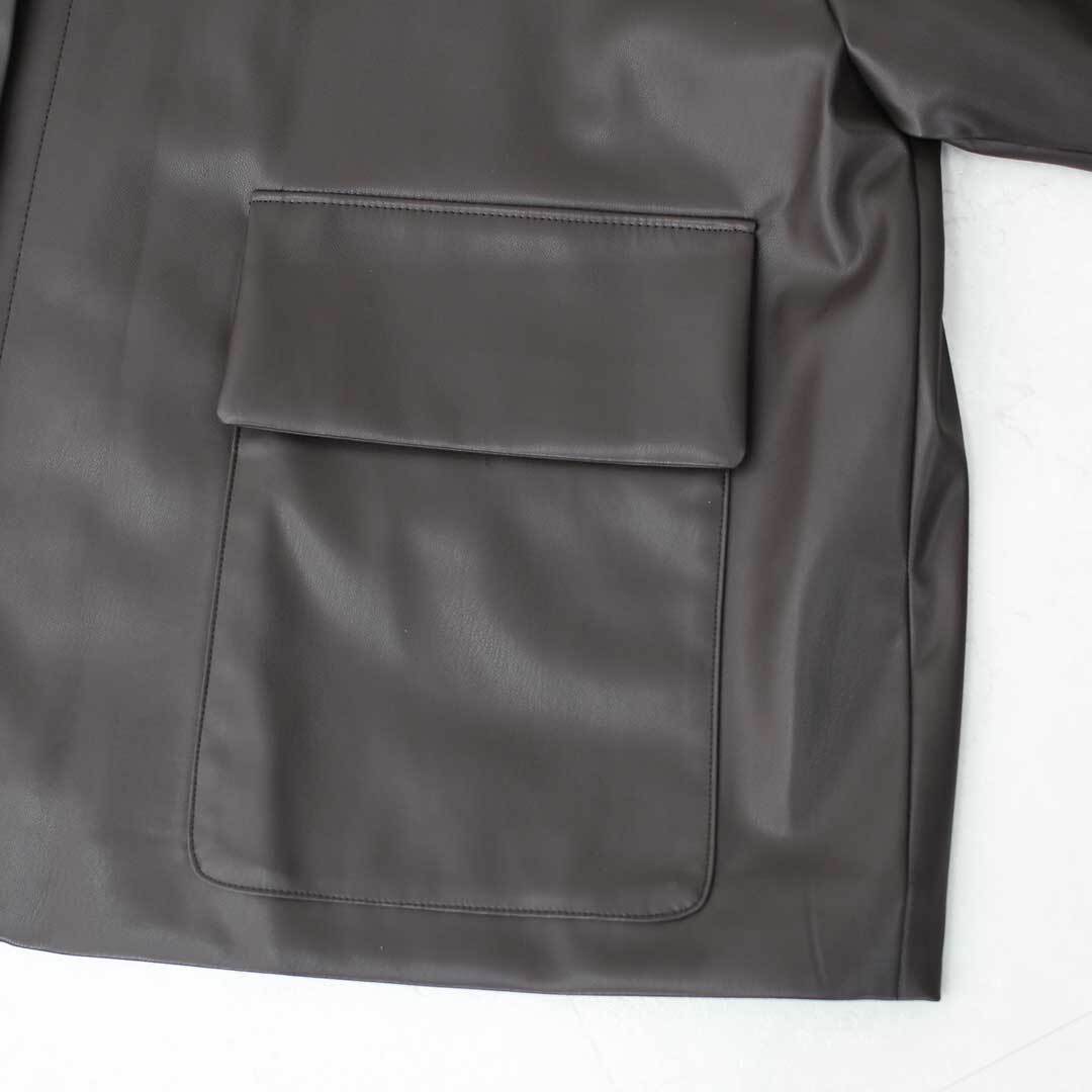 mizuiro ind [ミズイロ インド] synthetic leather shirt JK [3-270069