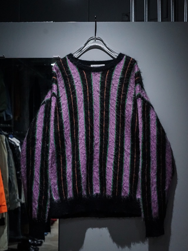 【add(C)vintage】Beautiful Stripe Vintage Mohair Mix Loose Knit