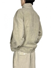 【concause】hi neck corduroy shirt