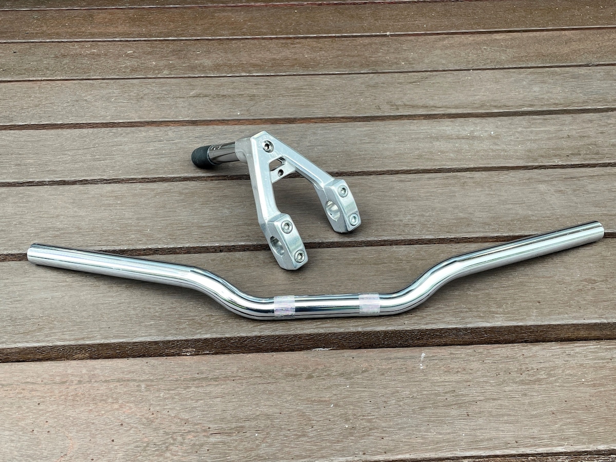 Guidon VTT MT Sakae Japon Années 90 + Potence SR - Aluminium/Chrome-Moly - 25.4mm