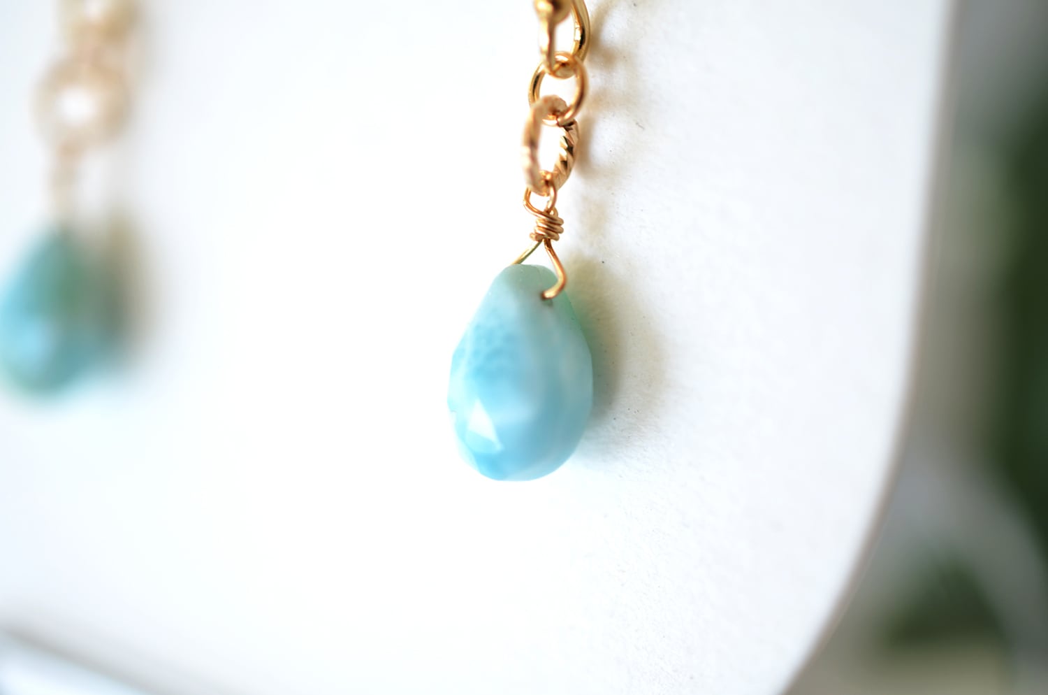 ラリマー*ドロップ＊ピアス【14kgf】 | Soukore（ソウコレ）