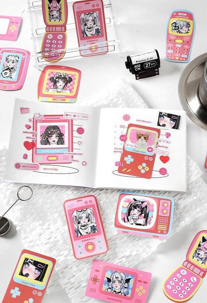 女の子系シール ラブサイクルシリーズ 全4種類 20枚 海外製 テレビや