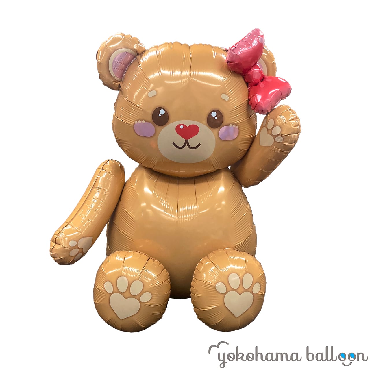 バルーンを抱えたクマの像 置物 オブジェ 3D Balloon CUTE BEAR | オリジナルバルーンの横浜風船ECショップ