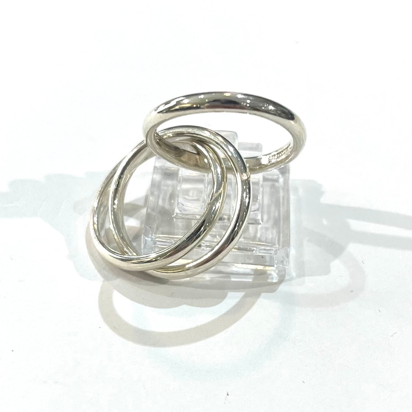 TIFFANY&CO】 【13-14号 】2420 希少ティファニートリニティ3連リング