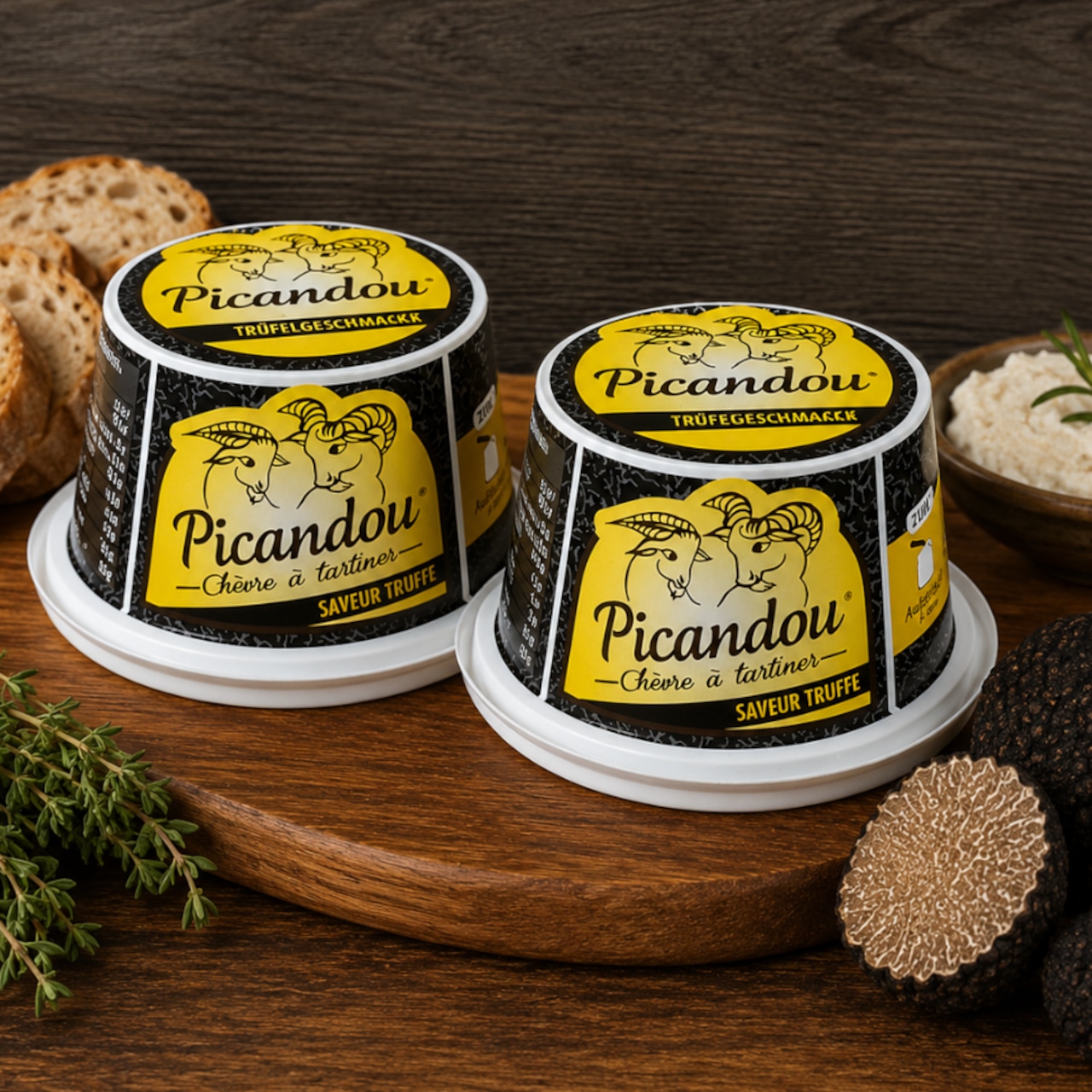グルメなひとさじ ピカンドゥ トリュフ ア タルティネ 125g×2個 トリュフ香る山羊チーズ Picandou truffe a tartiner 125g×2 Gourmet Truffle Goat Cheese Delight