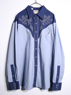 cold coloring over silhouette western shirt