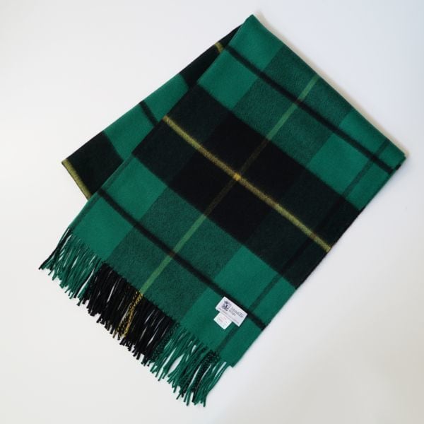 Johnstons ジョンストンズ カシミヤ 大判 ストール 《HUNTING WALLACE グリーン 》ハンティングウォレス カシミア 100% 240112-3