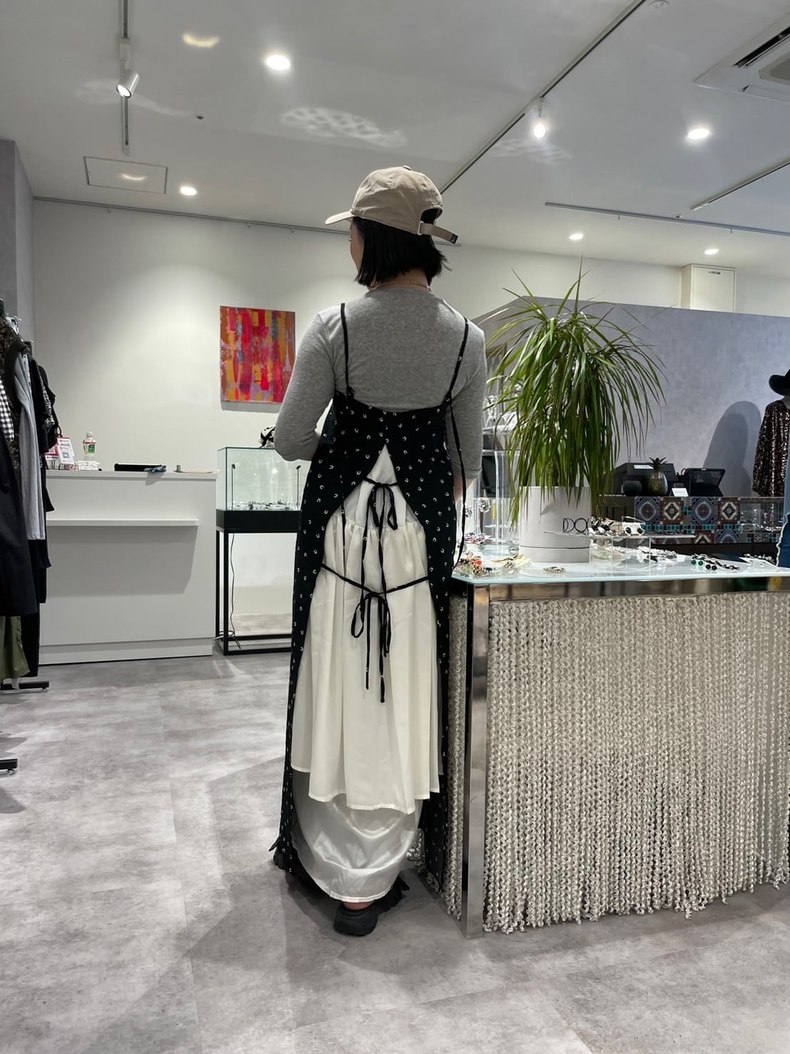 U print camisole one-piece