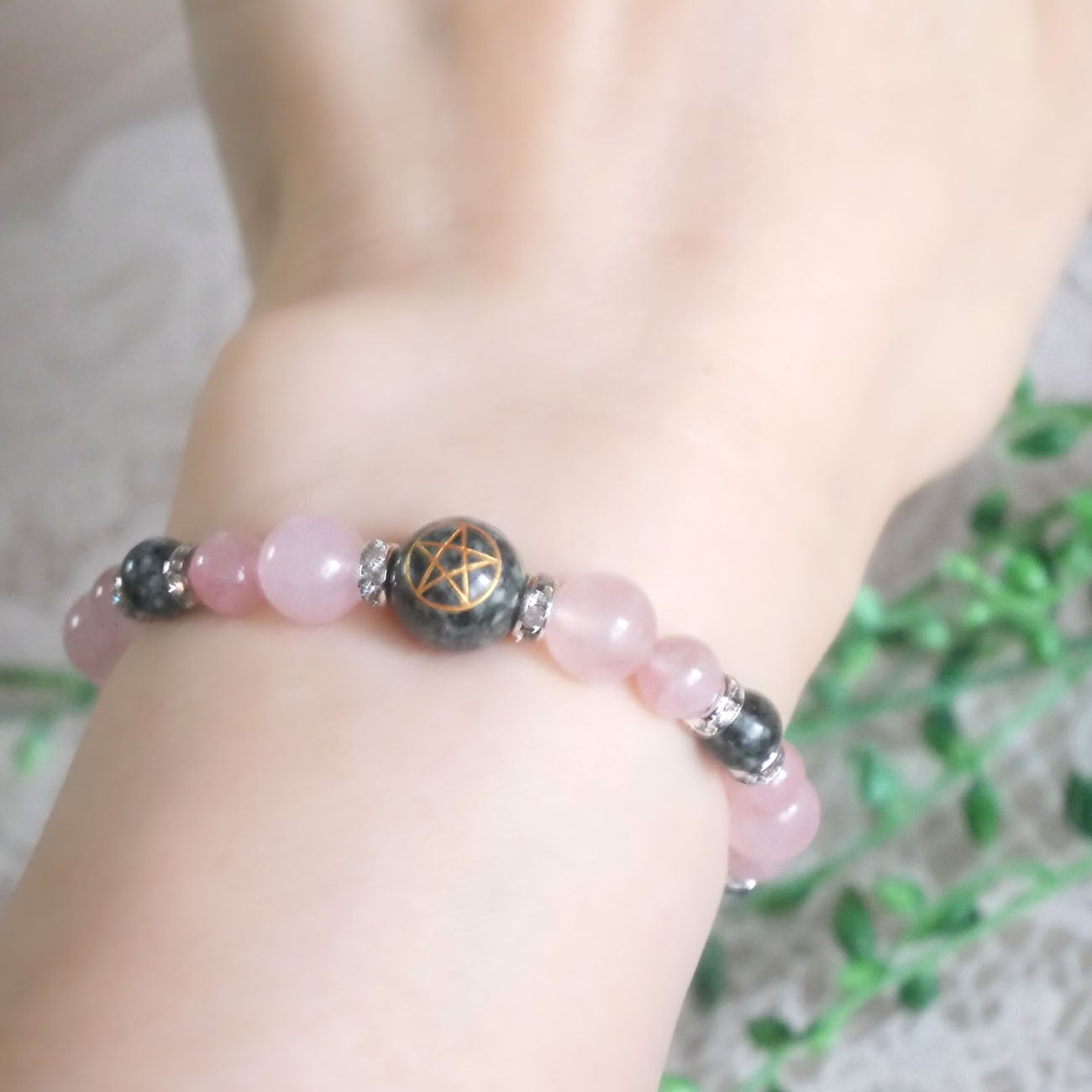 【唯一無二】特別限定セット 遠野霊石ブレスレット　遠野霊石五芒星　喜びを味方に！ 人気ハンドメイド・手芸 - 【唯一無二】特別限定セット 遠野霊石