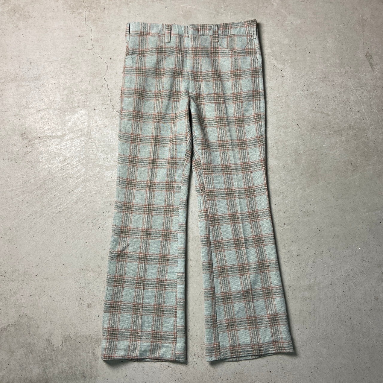 70年代 USA製 HAGGAR フレアパンツ ポリスラックス メンズW35 古着 70s 