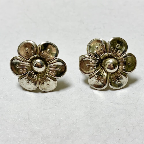 Vintage Sterling Floral Earrings