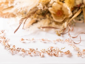 IVORYandCO CINNAMON ROSE GOLD 　アイボリーアンドコー シナモン ローズゴールド　ブライダルヘア ヴァインズ