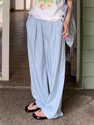 Tuck straight wide pants（タックストレートワイドパンツ）c-373