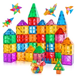 【新着特価】マグネットブロック 64 ピース 磁石ブロック 磁石おもち マグネットおもちゃ 知育玩具 男の子女の子 学習教育用 建設玩具 誕生日