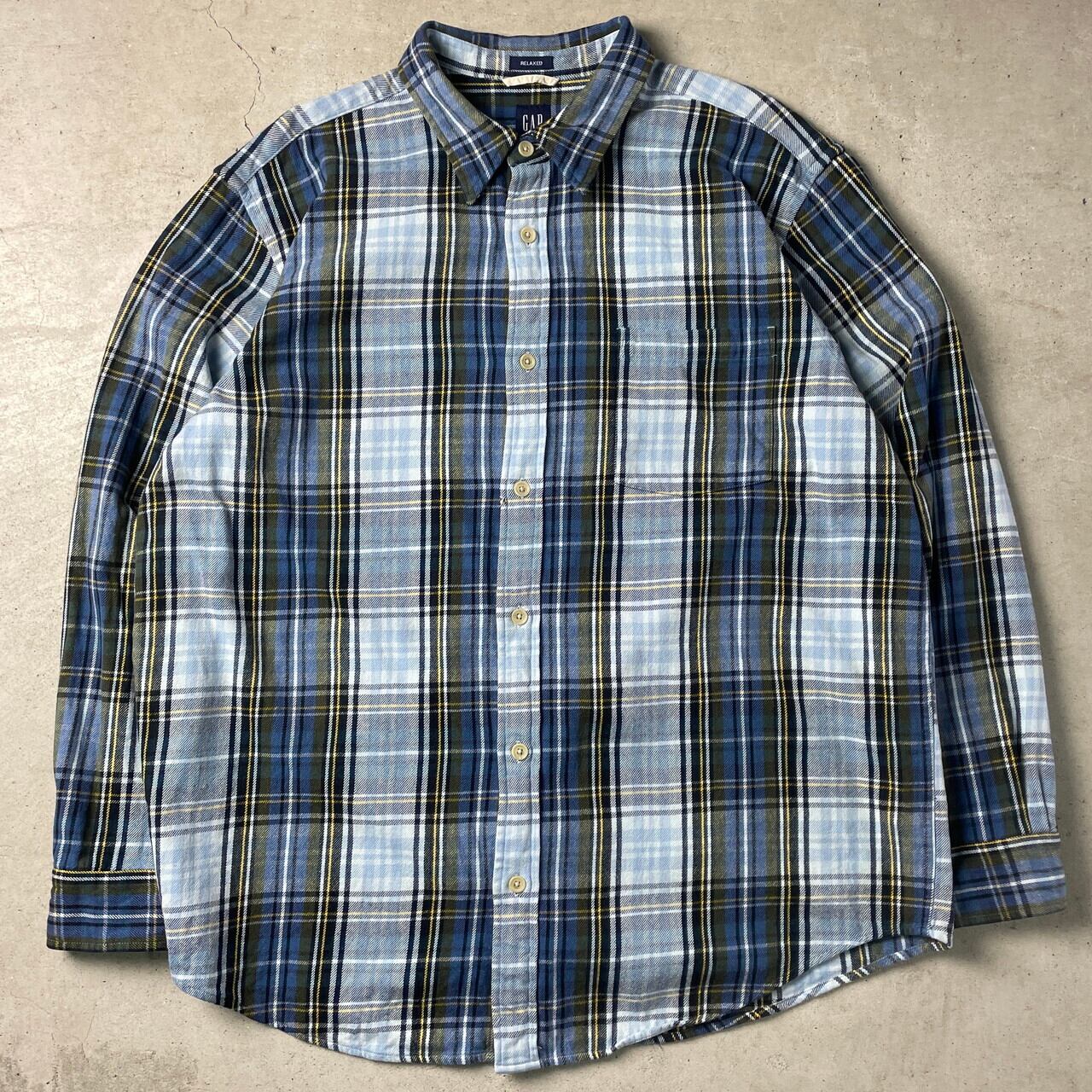 美品 OLD GAP ヘビーウェイト チェックネルシャツ ビッグサイズL