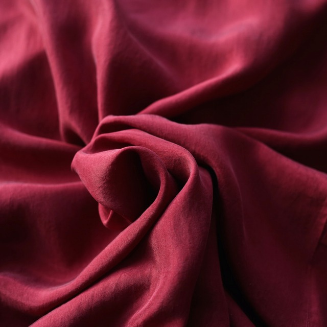 deep red over size silk blouson