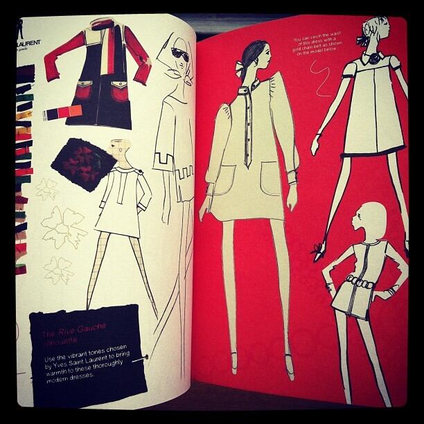 SAINT LAURENT rive gauche FASHION 作品集 本 ファッションの本「Yves Saint Laurent Rive Gauche Colouring Book