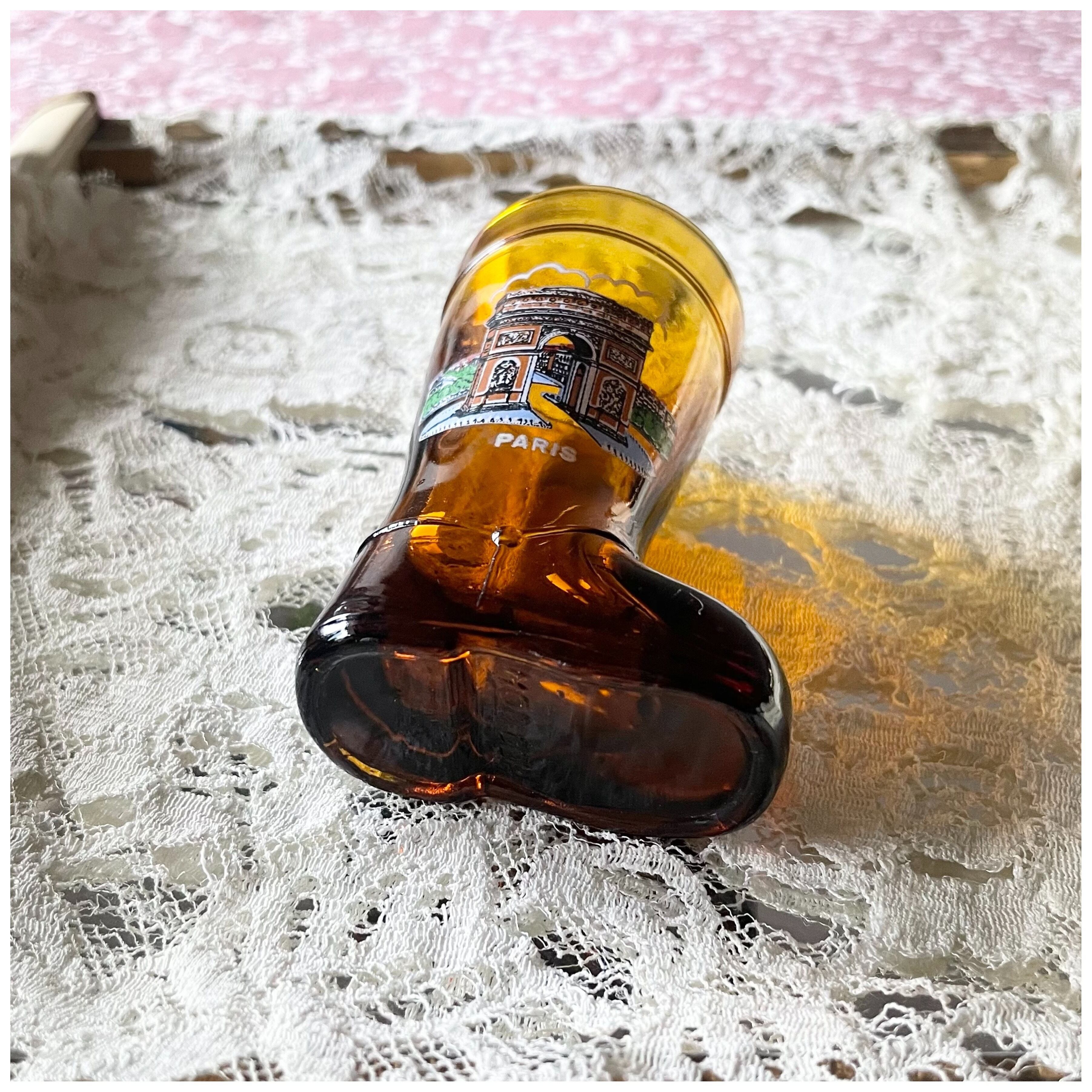 フランス買付 ヴィンテージ ガラスウェア ショットグラス ブーツ PARIS