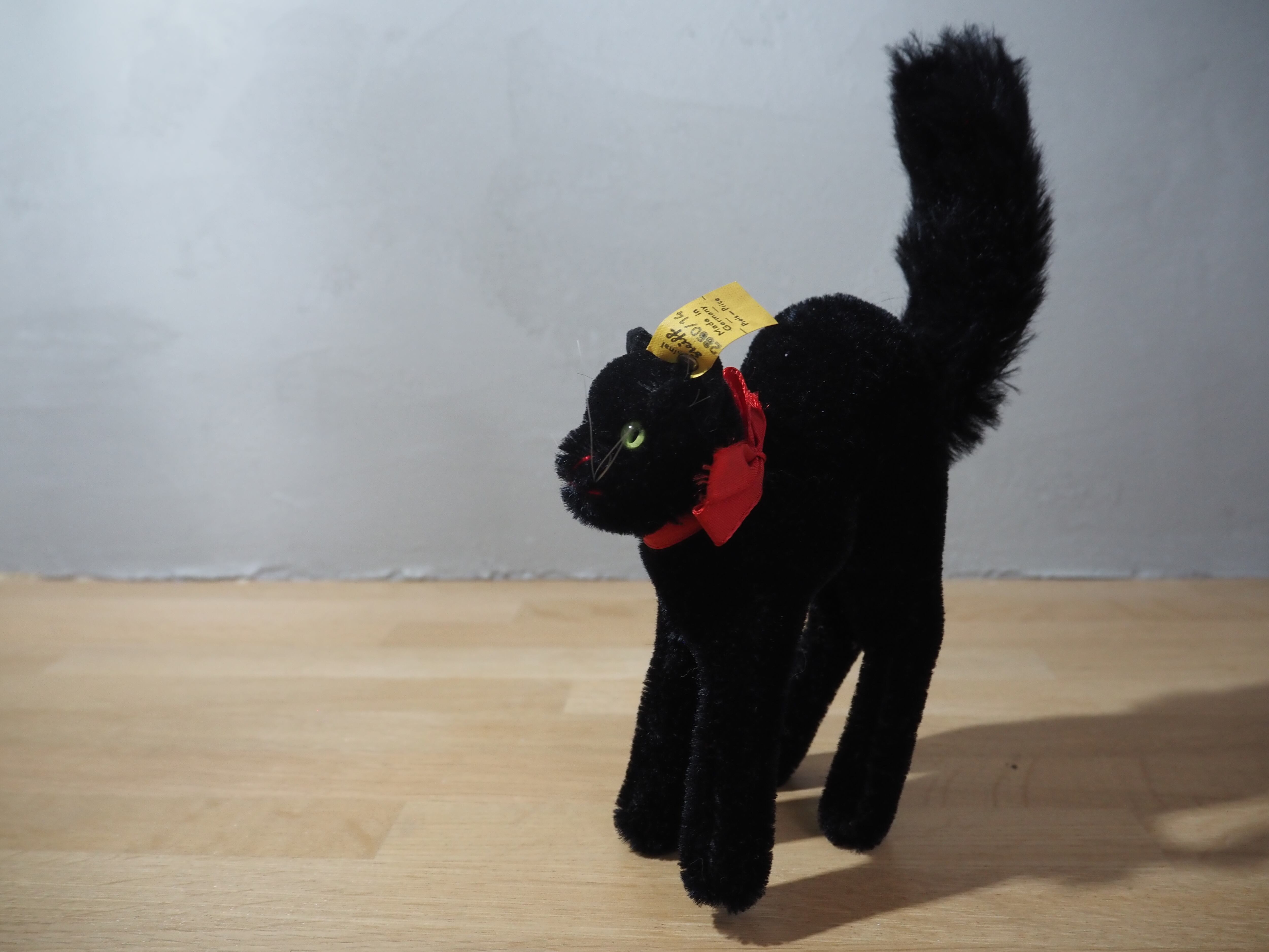 シュタイフ　トムキャット アンティーク シュタイフ 黒猫 Steiff Black Tom Cat 14cm