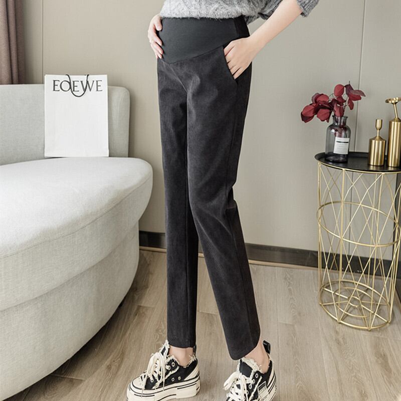 【新作】【送料無料】 8528＃春のマタニティパンツベリーストレートパンツ服妊娠中の女性冬の厚手の暖かいベルベット妊娠中のズボン スプリング 春物 ウィンター 冬物 AL expec478580936508