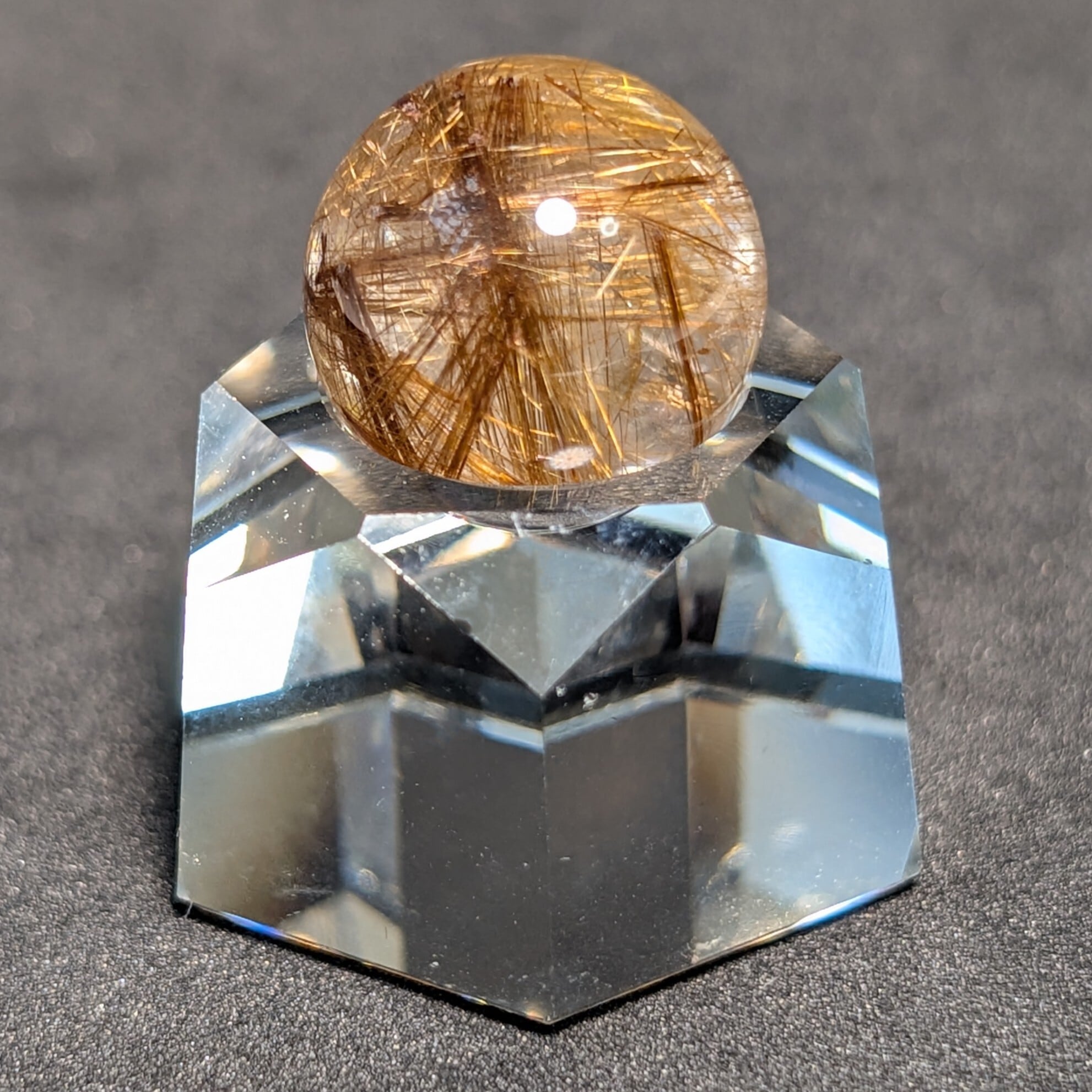 D17-10〕入手困難 極上品質 超透明 水晶 ドクロ クリスタルスカル 虹